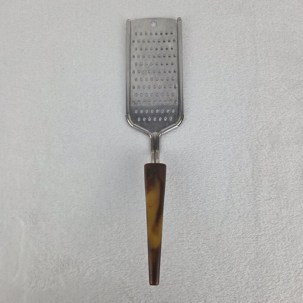 Vintage Stainless Steel Hand Grater‎ Bakelite Handle Kitchen Utensil 9.75"
